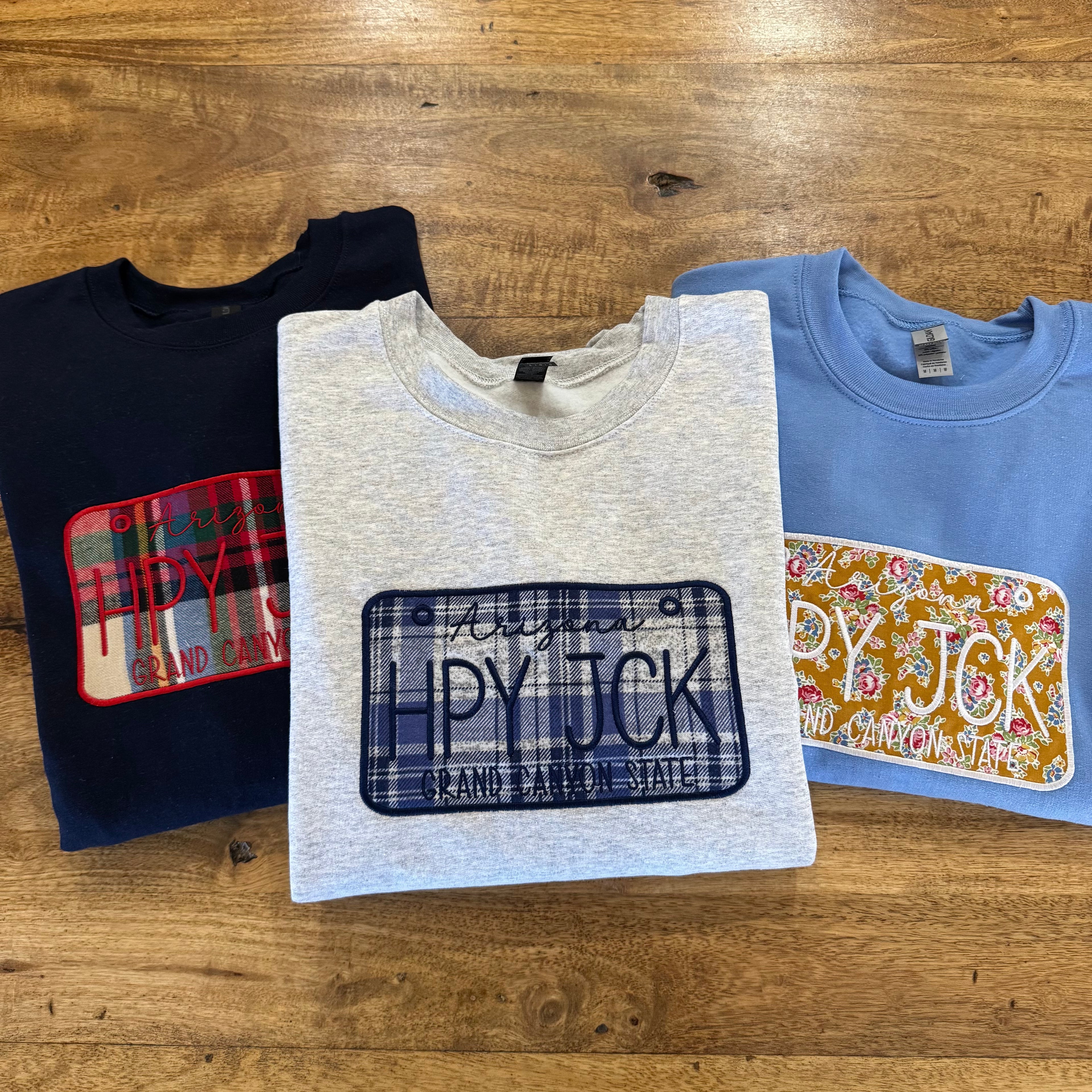 Happy Jack License plate Sweatshirt