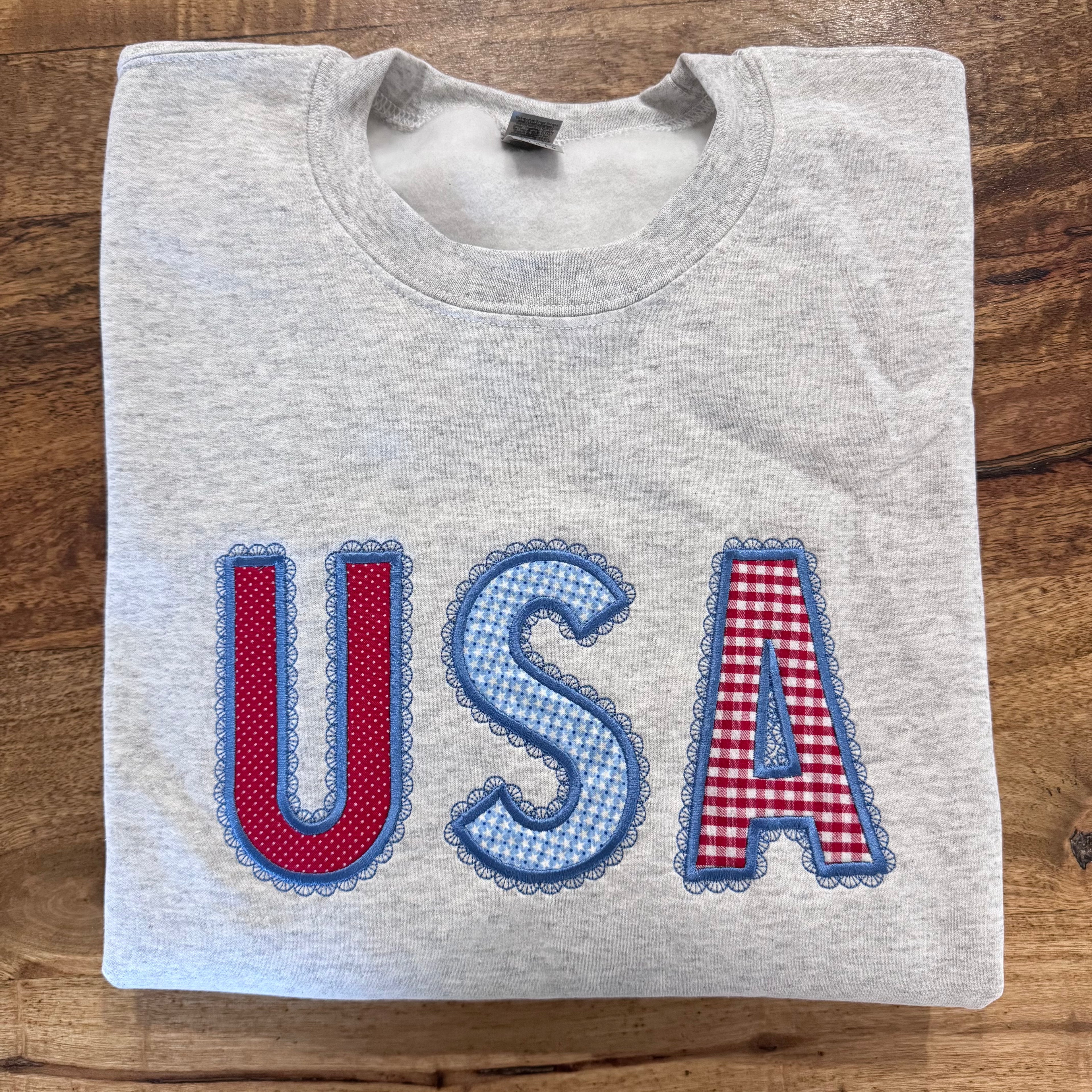 USA Lace edge Sweatshirt