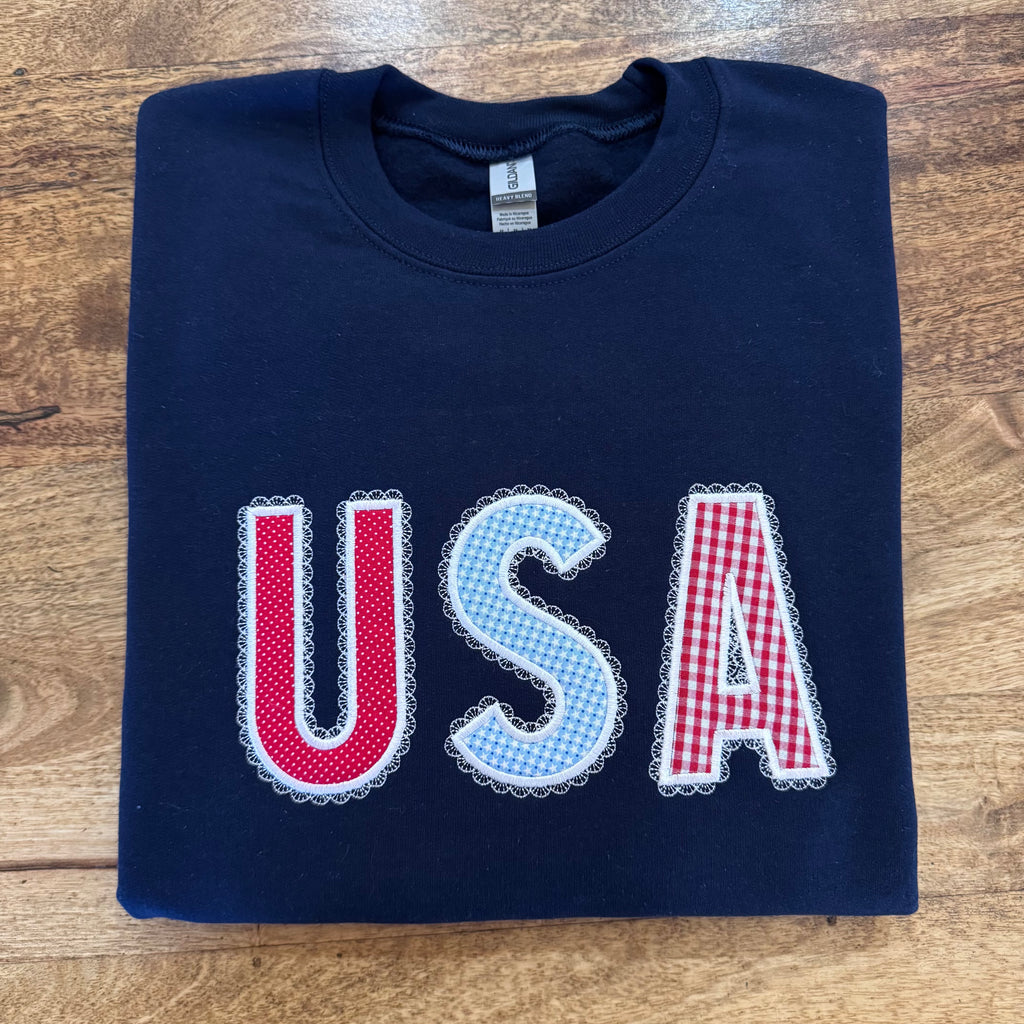 USA Lace edge Sweatshirt