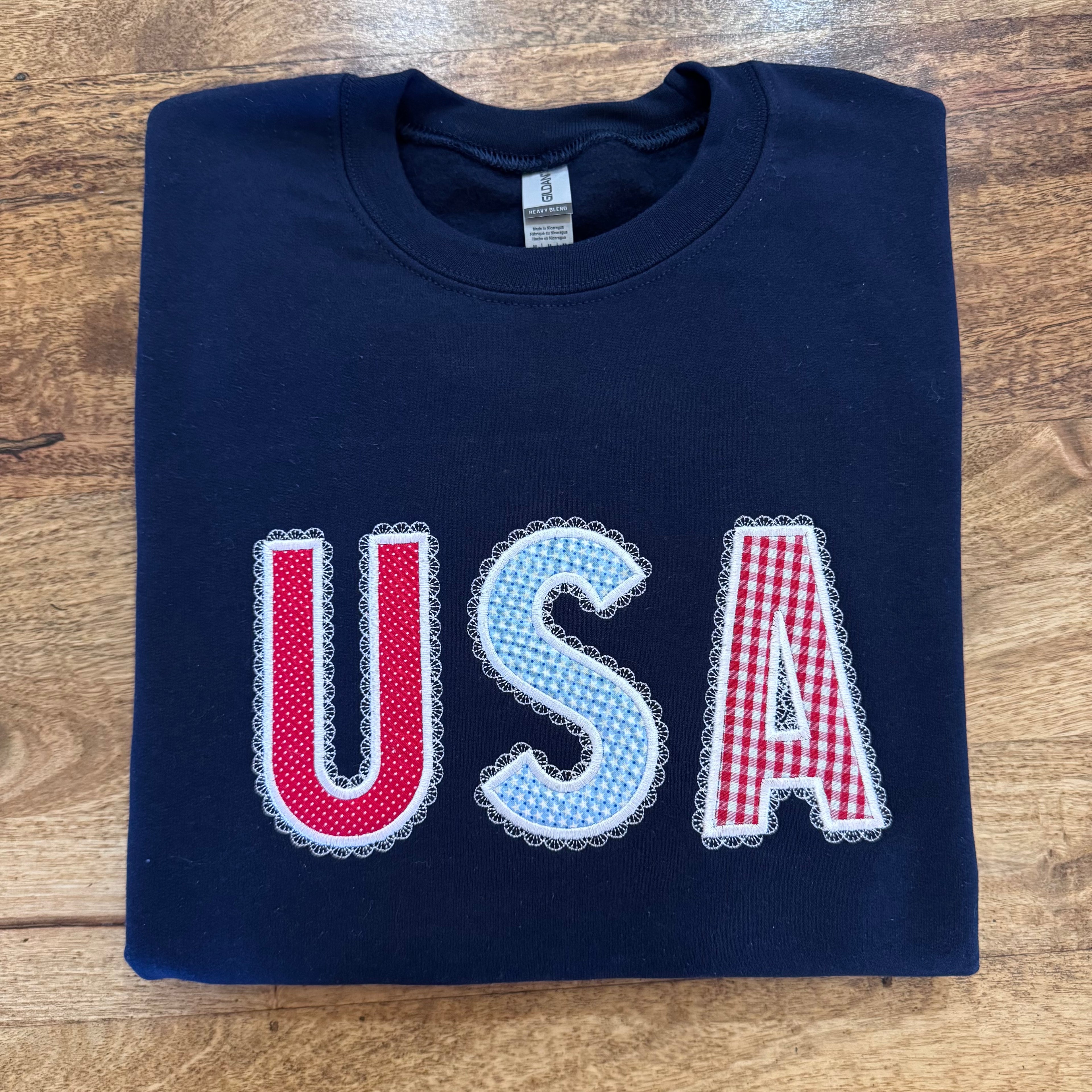 USA Lace edge Sweatshirt